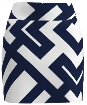 AB SPORT Women's Navy White Geo Golf Skirt - GEOWN