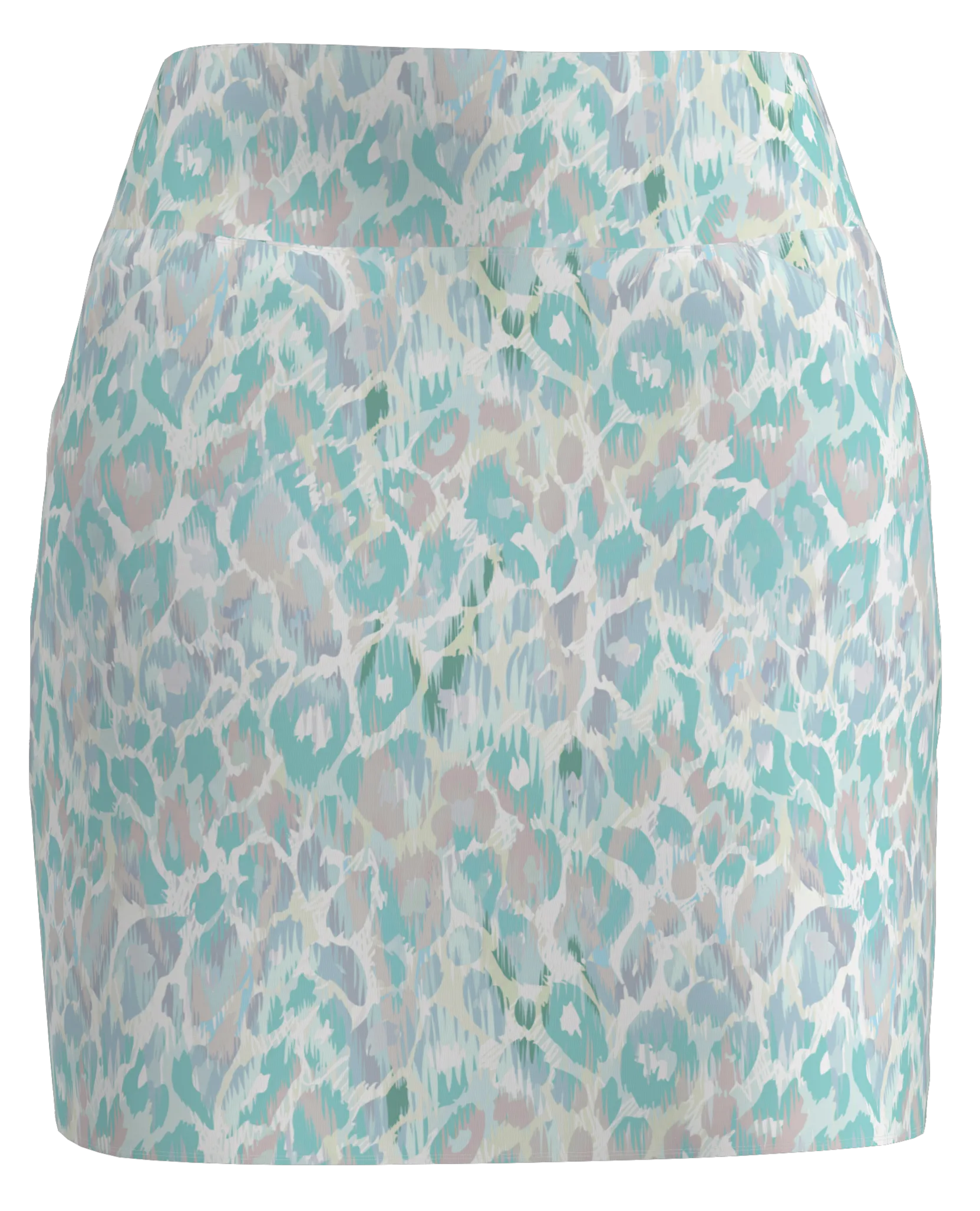 AB Sport Women's Seafoam Tan Animal Print Golf Skort