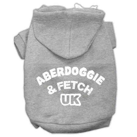 Aberdoggie Uk Screenprint Pet Hoodies Grey Size Med (12)