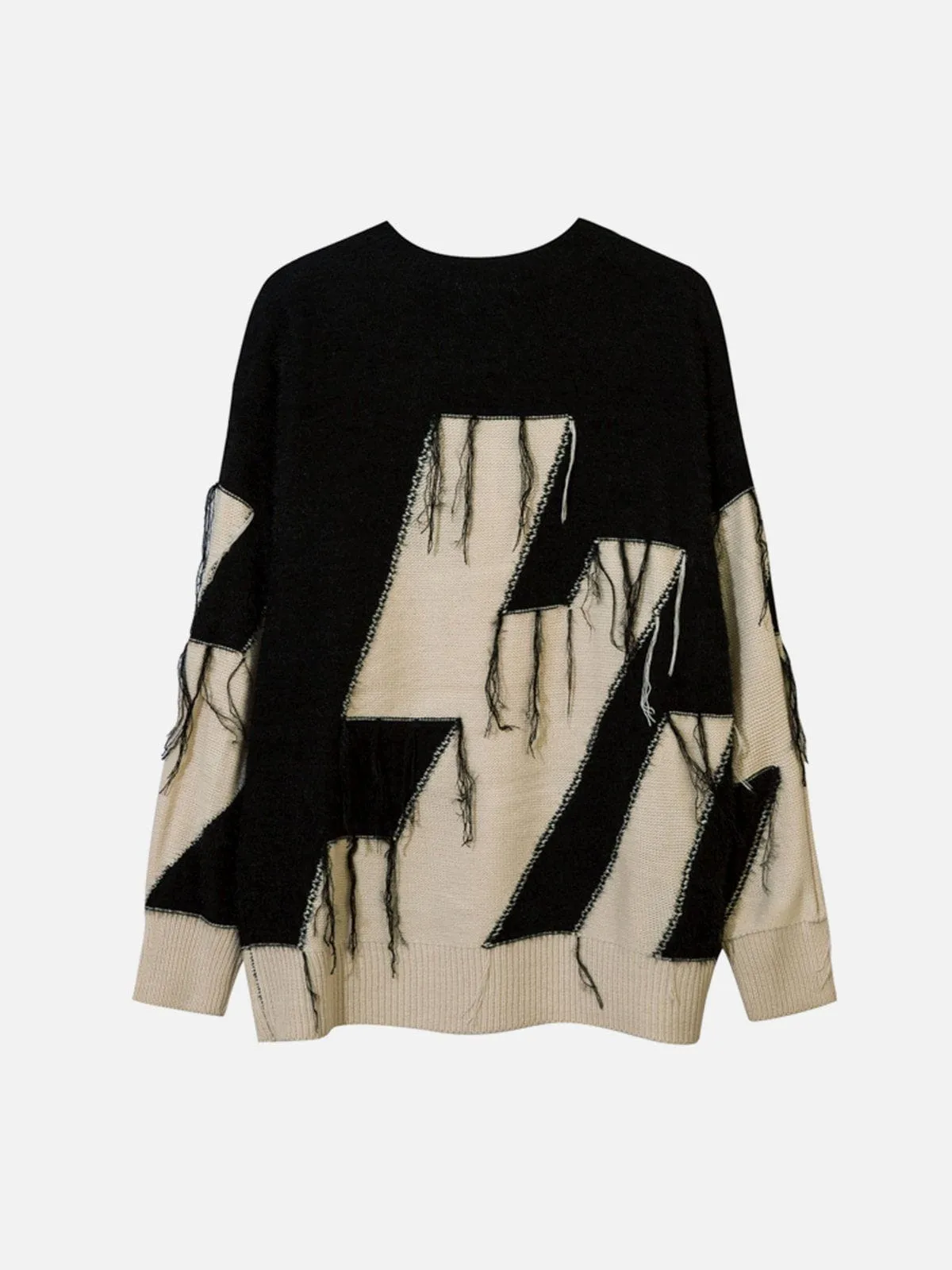 AlanBalen® - Colorblock Fringe Sweater