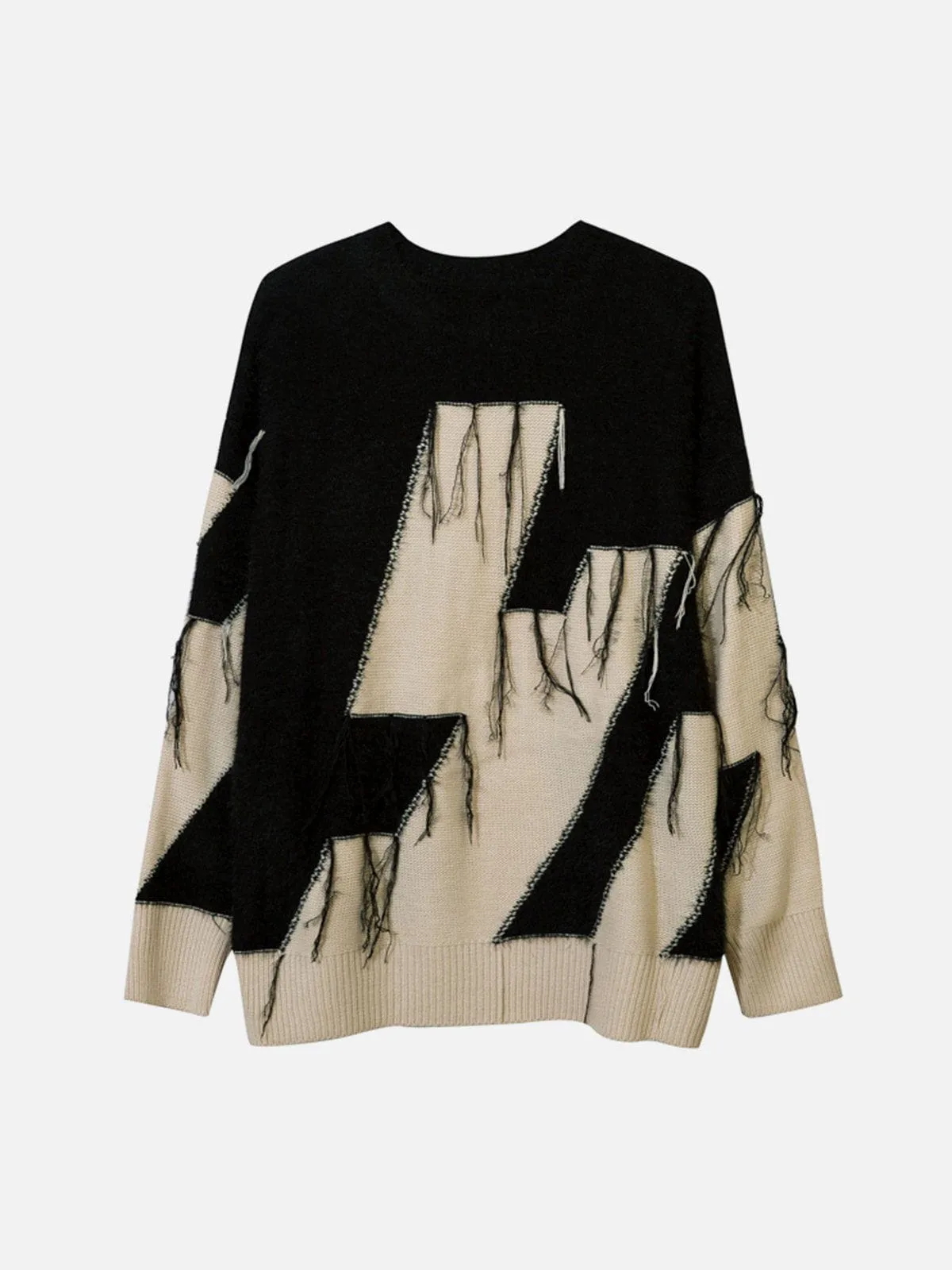 AlanBalen® - Colorblock Fringe Sweater