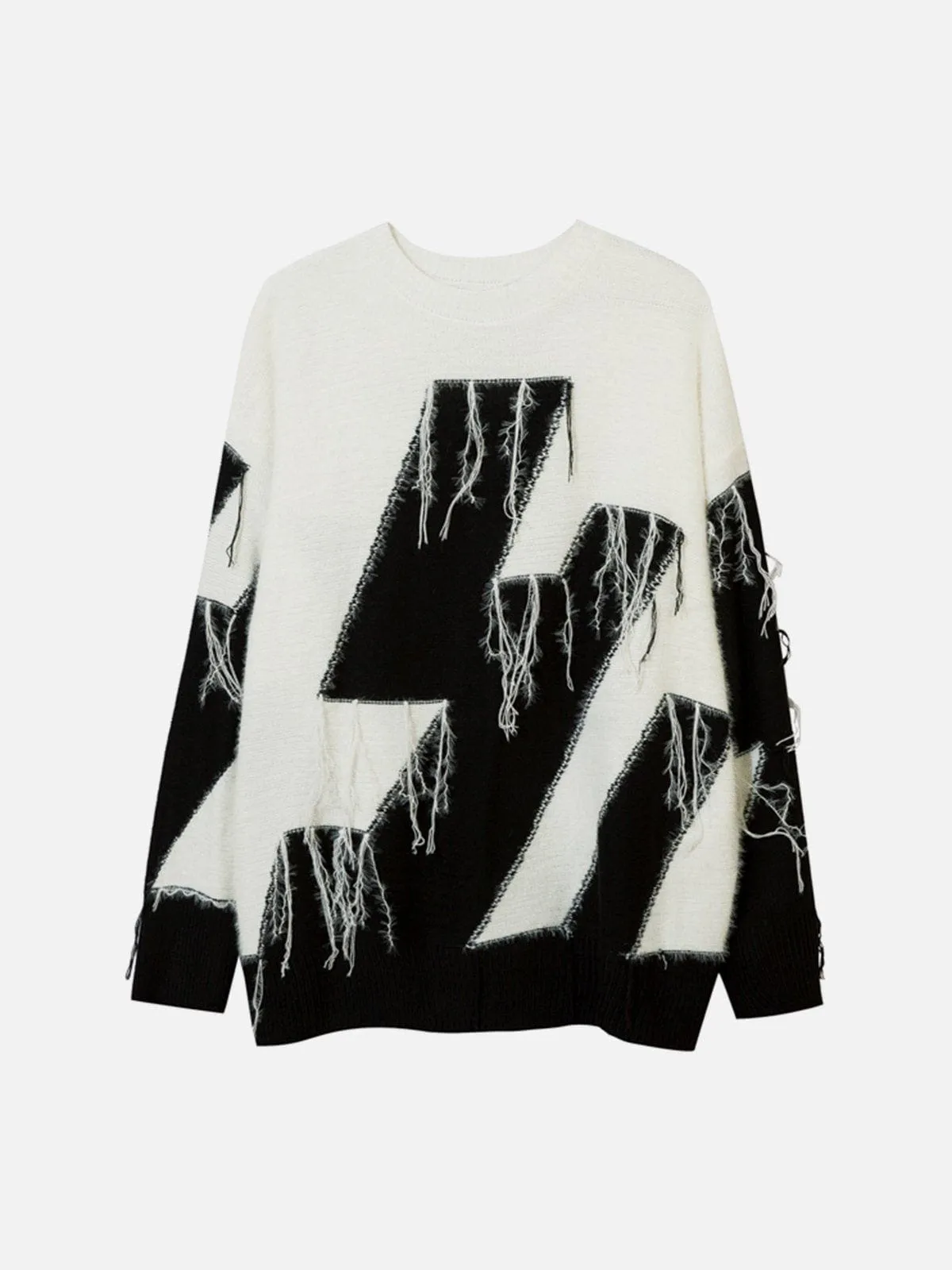 AlanBalen® - Colorblock Fringe Sweater