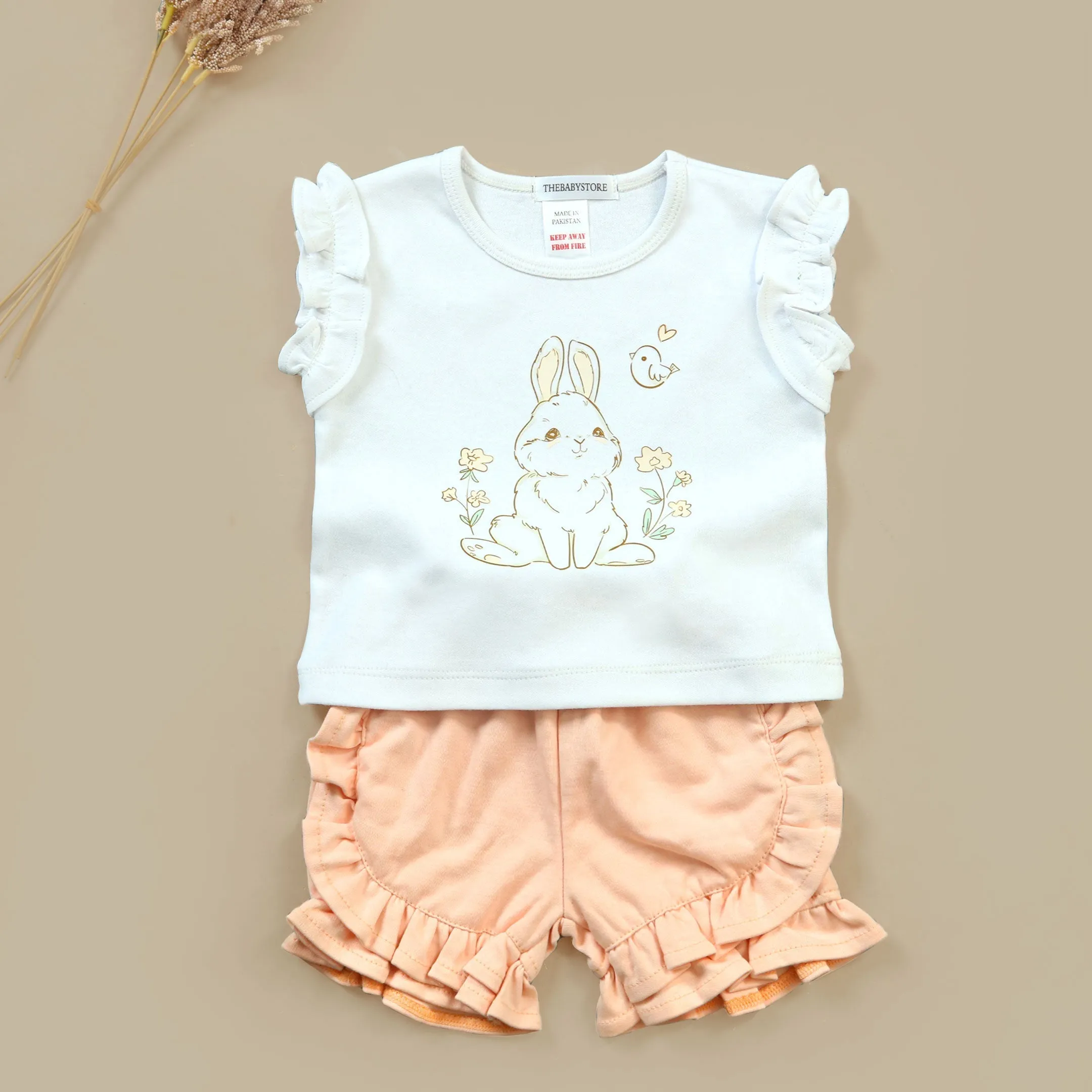 Bunny Bliss  Printed 2 Pieces Set
