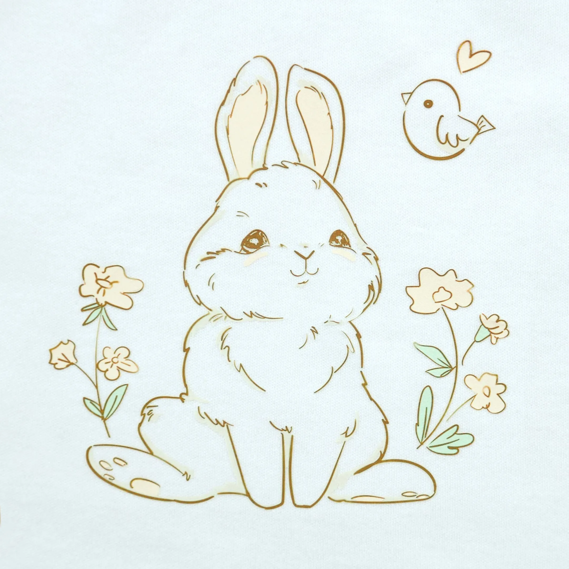 Bunny Bliss  Printed 2 Pieces Set