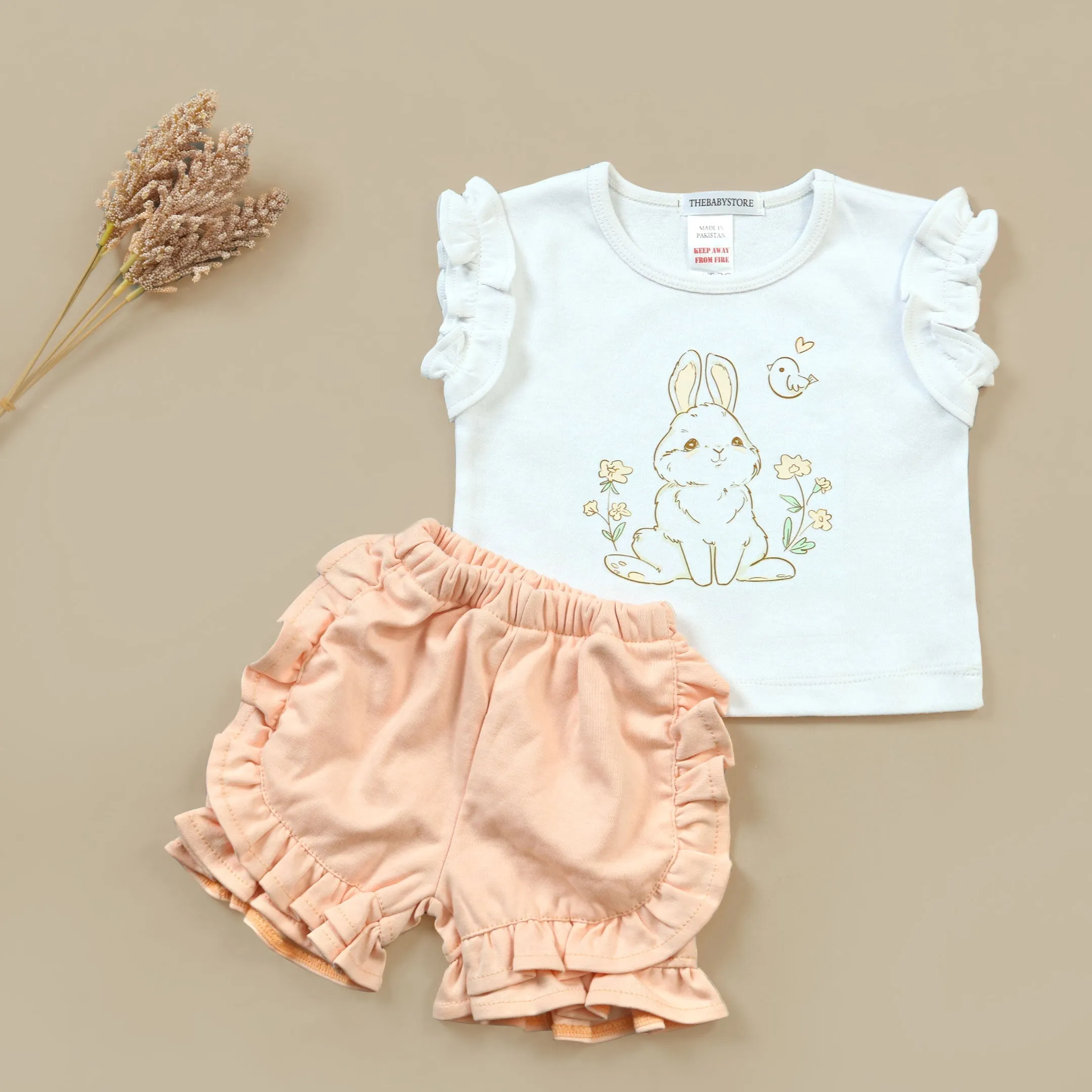 Bunny Bliss  Printed 2 Pieces Set