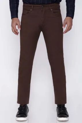 C PANT 5 POCKET SLIM FIT BROWN