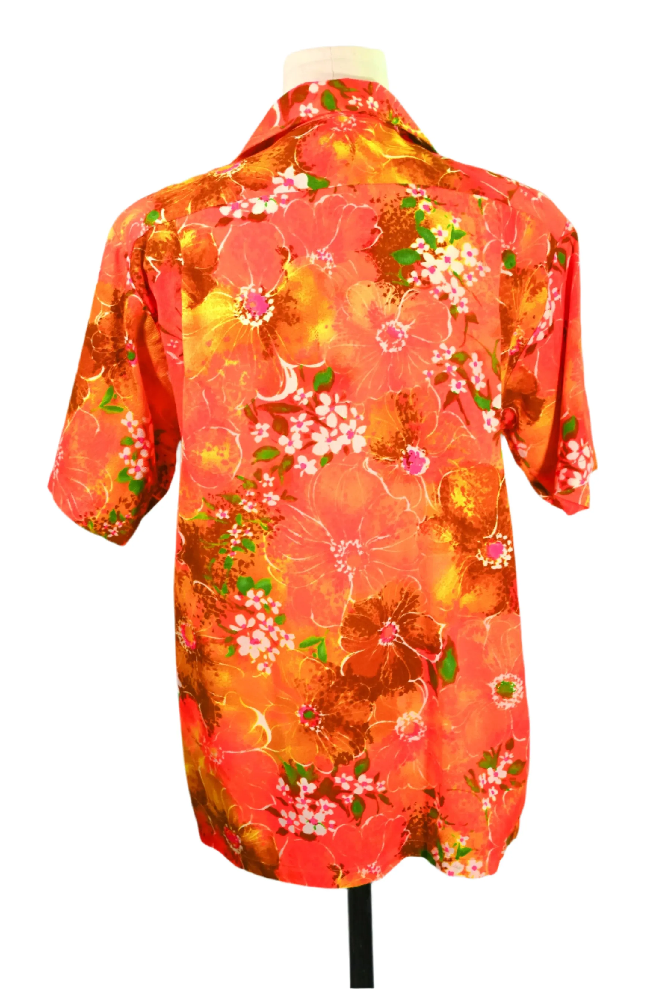 Diamond Head Sportswear Vintage Hawaiian Shirt, Neon Psychedelic Aloha Shirt
