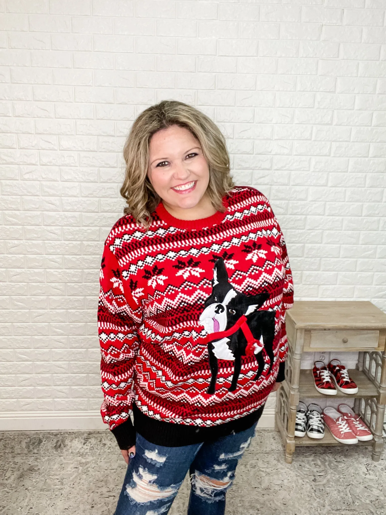 Frenchie / Boston Ugly Christmas Sweaters