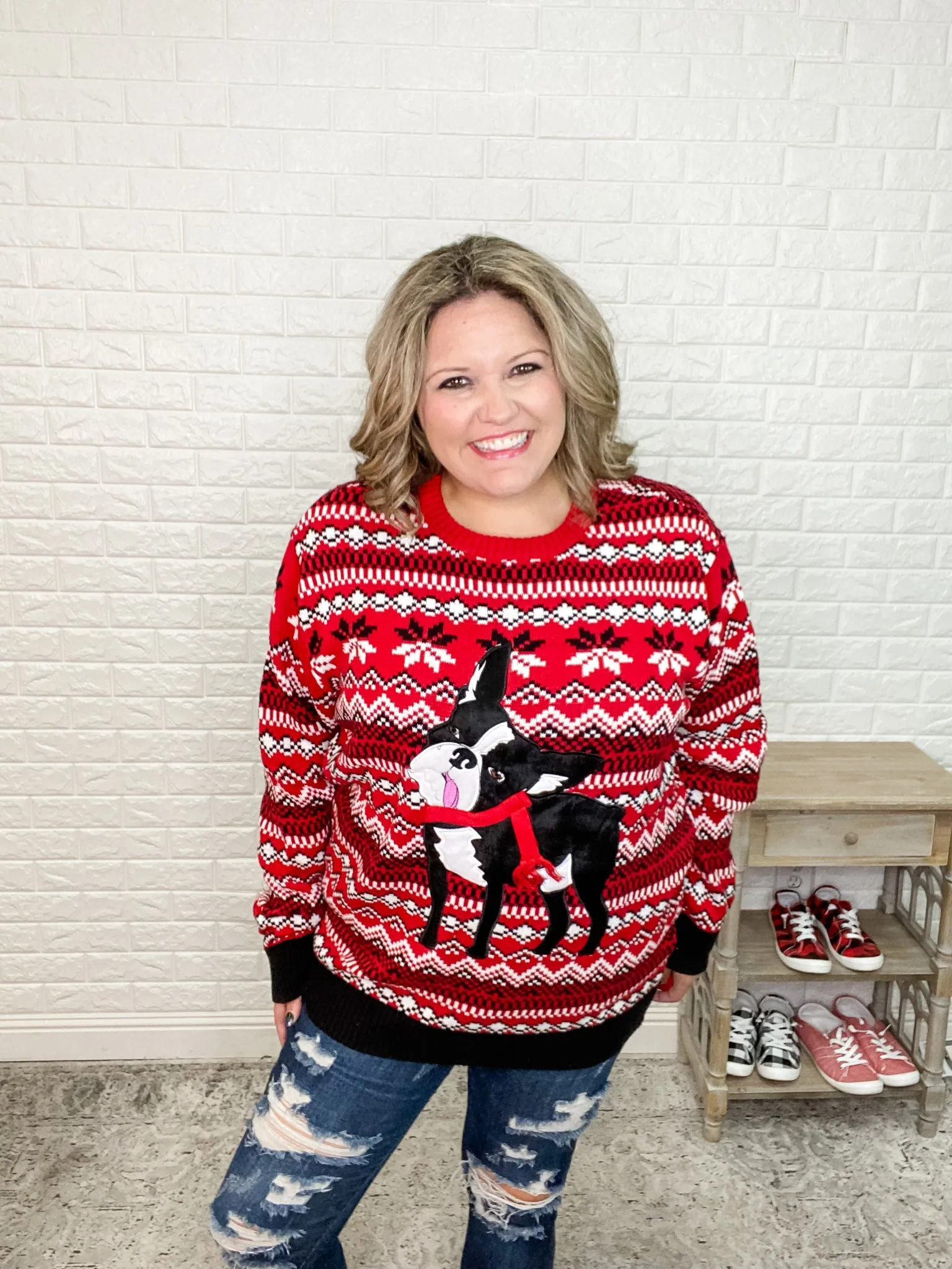 Frenchie / Boston Ugly Christmas Sweaters