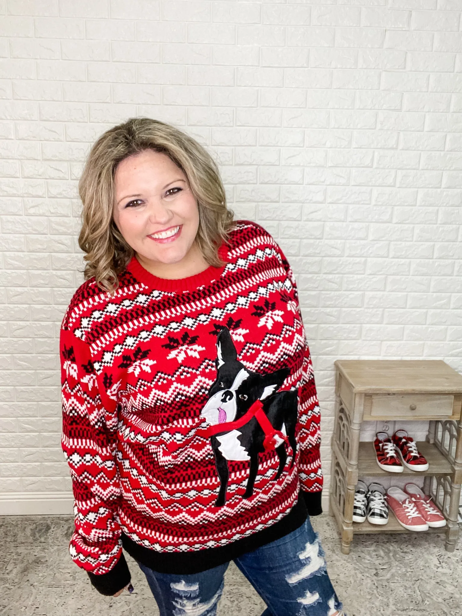 Frenchie / Boston Ugly Christmas Sweaters