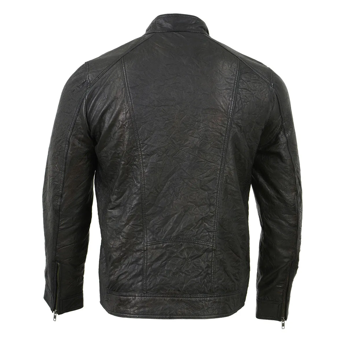 Milwaukee Leather SFM1861 Men's Two-Tone Leather Jacket with Front
