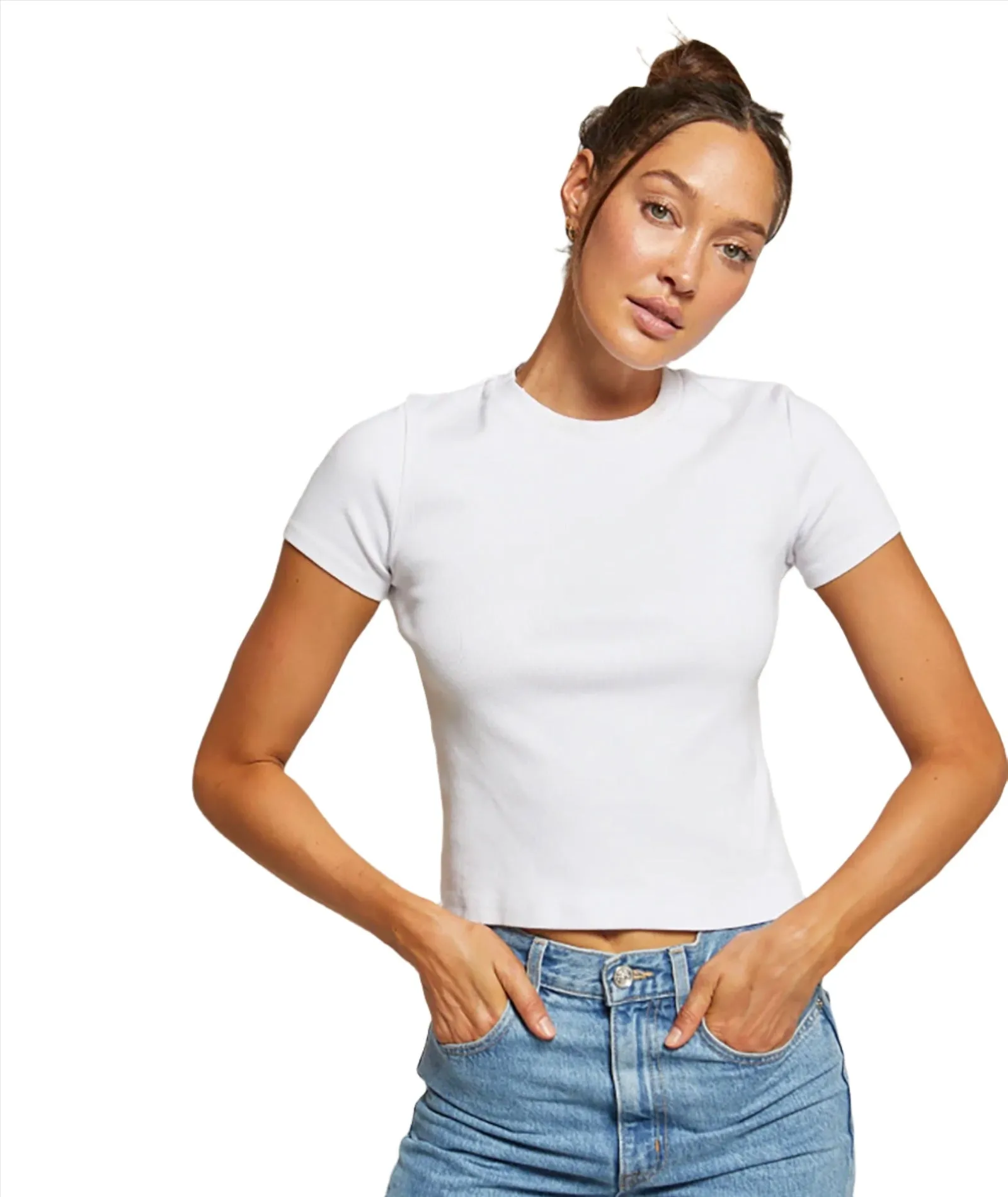 Perfect White Tee Women Katz Ribbed Tee