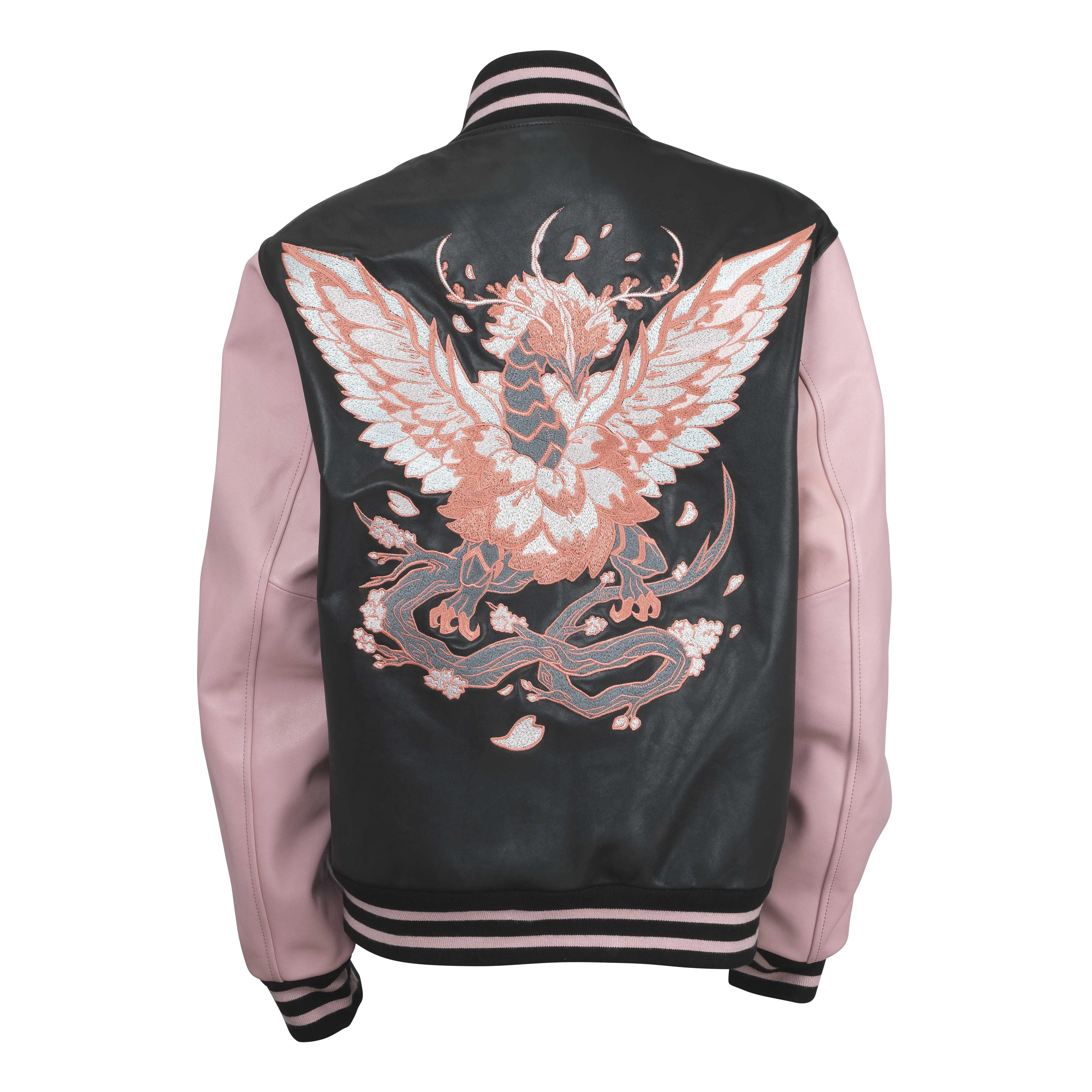 Sakura Rose Authentic Leather Letterman